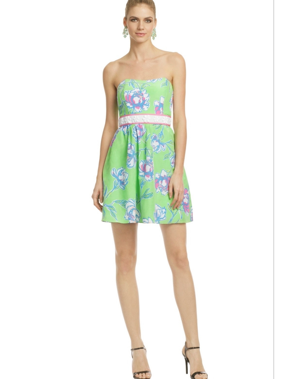 Lilly Pulitzer *Langley Dress* Floral, Silk & Cotton Blend, Beaded Detail Mini